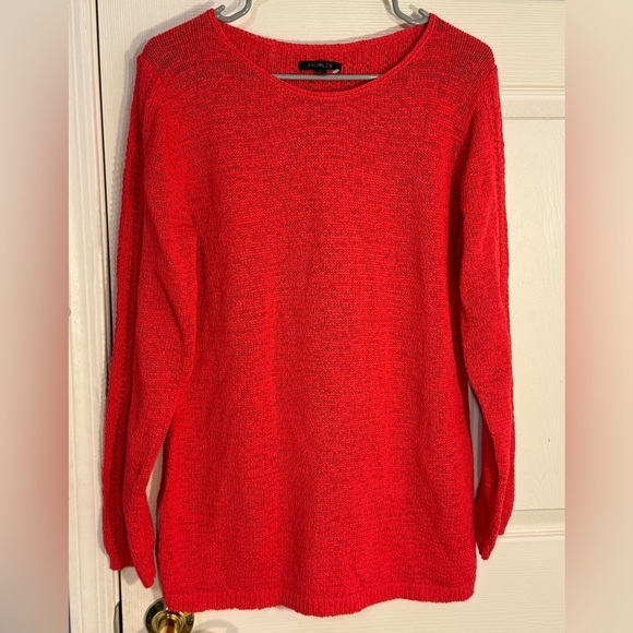 Rachel Zoe Karla Open Knit‎ Sweater Size XLarge Red - Picture 1 of 11